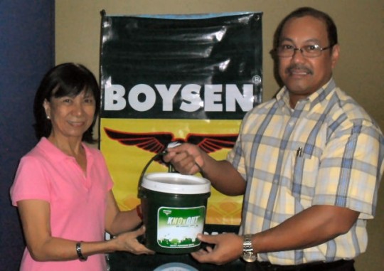 Ms. Bobbi N. Santos-Viola Receives Support from Pacific Paints (BOYSEN) of the Philippines, Inc. through Marketing Manager, Engr. Ruben Cueto