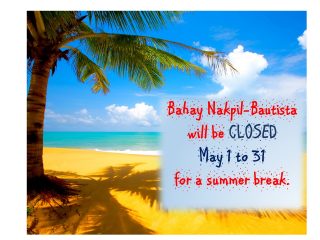 Bahay Summer Sked 2018