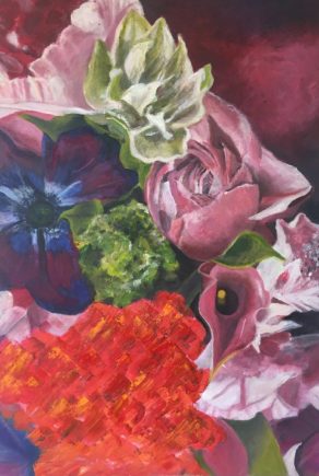 “Beautiful Flowers” 20“ x 30” Acrylic on Canvas