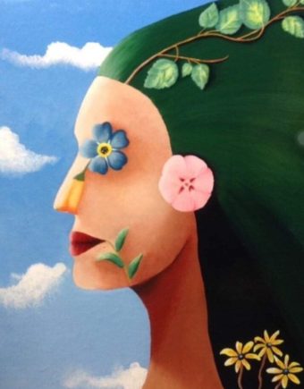 "Garden Of My Perspective", Acrylic, 24”X24”