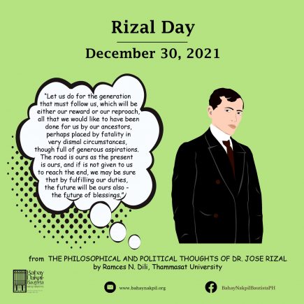 PAMANA SERIES 2021 – BALIKTANAW Remembering DR. JOSE P. RIZAL (June 19, 1861 – December 30, 1896)