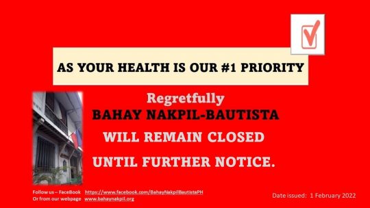 Closed until further notice